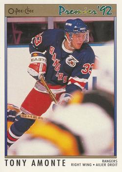 #11 Tony Amonte - New York Rangers - 1991-92 O-Pee-Chee Premier Hockey