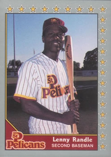#11 Lenny Randle - St. Petersburg Pelicans - 1990 Pacific Senior League Baseball