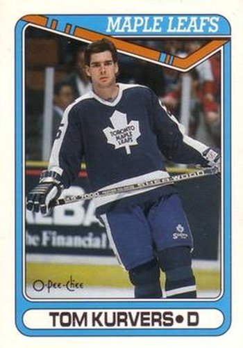 #11 Tom Kurvers - Toronto Maple Leafs - 1990-91 O-Pee-Chee Hockey