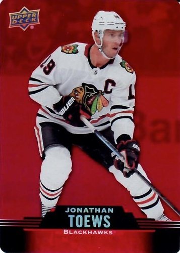 #DC-11 Jonathan Toews - Chicago Blackhawks - 2020-21 Upper Deck Tim Hortons Hockey - Red Die Cut