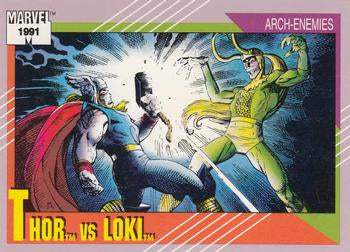 #120 Thor vs. Loki - 1991 Impel Marvel Universe Series II