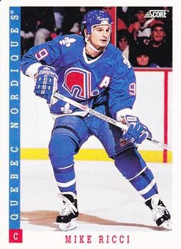 #120 Mike Ricci - Quebec Nordiques - 1993-94 Score Canadian Hockey