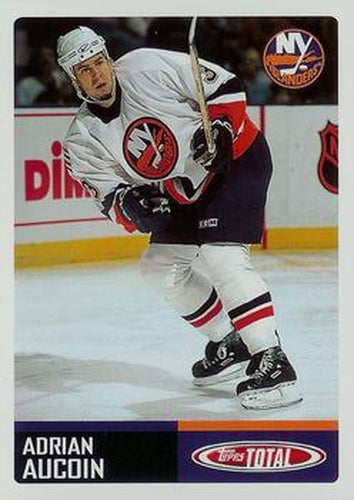 #120 Adrian Aucoin - New York Islanders - 2002-03 Topps Total Hockey