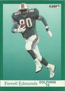 #120 Ferrell Edmunds - Miami Dolphins - 1991 Fleer Football