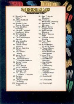 #120 Checklist 3 - 1991-92 Wild Card Basketball