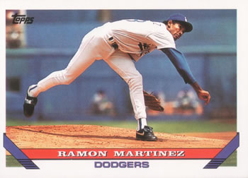 #120 Ramon Martinez - Los Angeles Dodgers - 1993 Topps Baseball