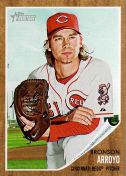 #120 Bronson Arroyo - Cincinnati Reds - 2011 Topps Heritage Baseball