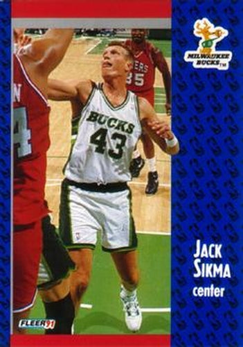 #120 Jack Sikma - Milwaukee Bucks - 1991-92 Fleer Basketball