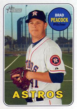 #120 Brad Peacock - Houston Astros - 2018 Topps Heritage Baseball