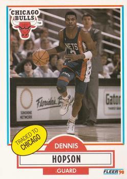 #120 Dennis Hopson - Chicago Bulls - 1990-91 Fleer Basketball