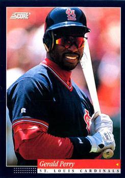 #120 Gerald Perry - St. Louis Cardinals -1994 Score Baseball