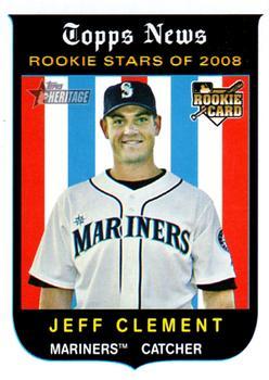 #120 Jeff Clement - Seattle Mariners - 2008 Topps Heritage Baseball