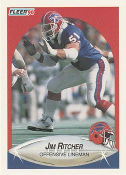 #120 Jim Ritcher - Buffalo Bills - 1990 Fleer Football