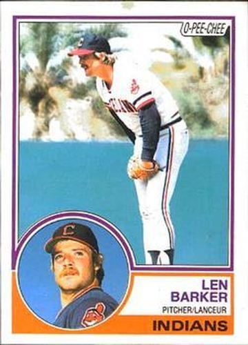 #120 Len Barker - Cleveland Indians - 1983 O-Pee-Chee Baseball