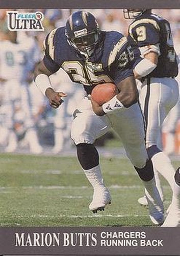 #120 Marion Butts - San Diego Chargers - 1991 Ultra Football