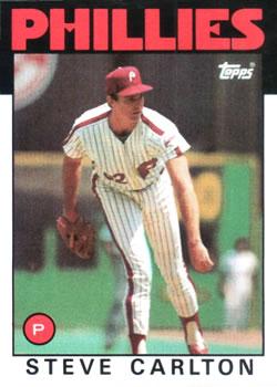 #120 Steve Carlton - Philadelphia Phillies - 1986 Topps Baseball