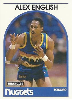 #120 Alex English - Denver Nuggets - 1989-90 Hoops Basketball