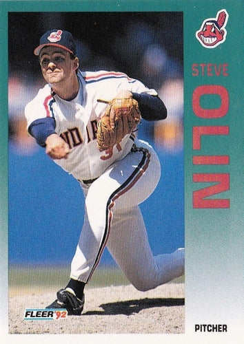 #120 Steve Olin - Cleveland Indians - 1992 Fleer Baseball