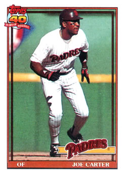 #120 Joe Carter - San Diego Padres - 1991 Topps Baseball