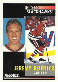 #120 Jeremy Roenick - Chicago Blackhawks - 1991-92 Pinnacle Hockey
