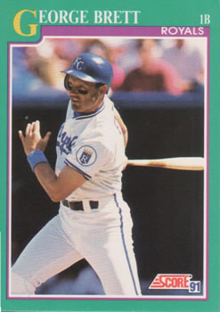#120 George Brett - Kansas City Royals - 1991 Score Baseball