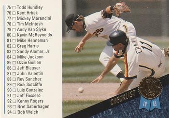 #120 Checklist - Houston Astros / San Francisco Giants - 1993 Leaf Baseball