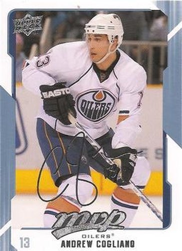 #120 Andrew Cogliano - Edmonton Oilers - 2008-09 Upper Deck MVP Hockey