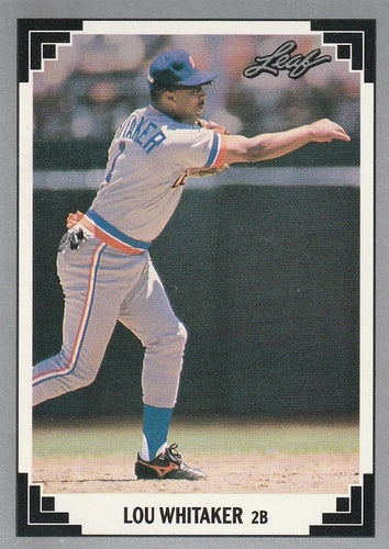 #120 Lou Whitaker - Detroit Tigers - 1991 Leaf Baseball