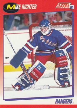 #120 Mike Richter - New York Rangers - 1991-92 Score Canadian Bilingual Hockey