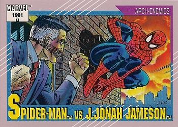 #121 Spider-Man vs. J. Jonah Jameson - 1991 Impel Marvel Universe Series II