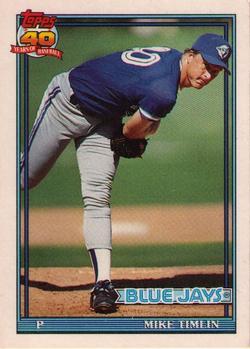 #121T Mike Timlin - Toronto Blue Jays - 1991 Topps Traded Baseball