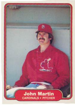#121 John Martin - St. Louis Cardinals - 1982 Fleer Baseball