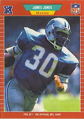 #121 James Jones - Detroit Lions - 1989 Pro Set Football