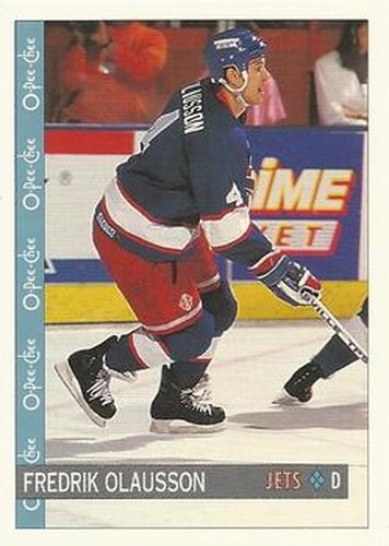 #121 Fredrik Olausson - Winnipeg Jets - 1992-93 O-Pee-Chee Hockey