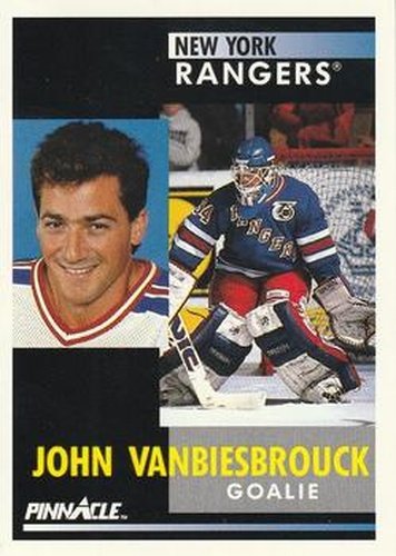 #121 John Vanbiesbrouck - New York Rangers - 1991-92 Pinnacle Hockey