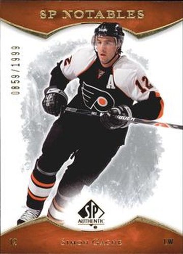 #121 Simon Gagne - Philadelphia Flyers - 2007-08 SP Authentic Hockey