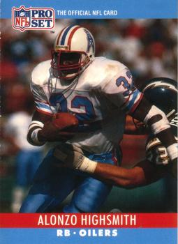 #121 Alonzo Highsmith - Houston Oilers - 1990 Pro Set Football