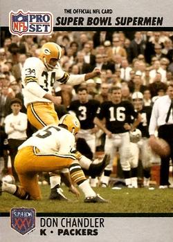 #121 Don Chandler - Green Bay Packers - 1990-91 Pro Set Super Bowl XXV Silver Anniversary Football