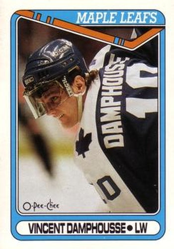 #121 Vincent Damphousse - Toronto Maple Leafs - 1990-91 O-Pee-Chee Hockey