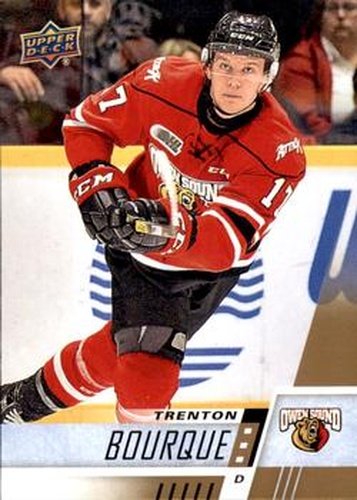 #121 Trenton Bourque - Owen Sound Attack - 2017-18 Upper Deck CHL Hockey