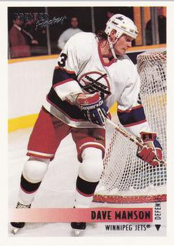 #121 Dave Manson - Winnipeg Jets - 1994-95 O-Pee-Chee Premier Hockey