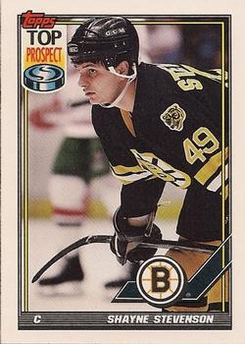 #121 Shayne Stevenson - Boston Bruins - 1991-92 Topps Hockey