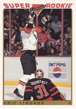 #121 Eric Lindros - Philadelphia Flyers - 1993-94 Topps Premier Hockey