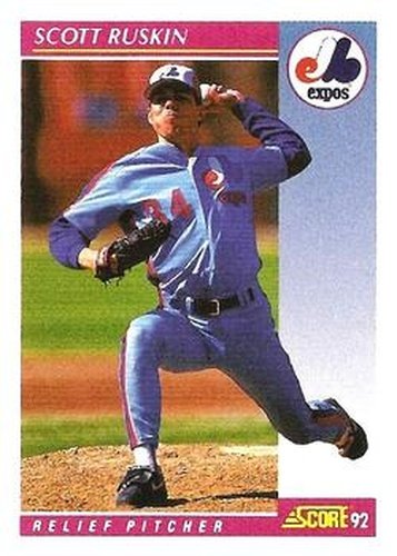 #121 Scott Ruskin - Montreal Expos - 1992 Score Baseball
