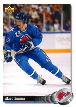 #121 Mats Sundin - Quebec Nordiques - 1992-93 Upper Deck Hockey