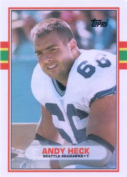 #121T Andy Heck - Seattle Seahawks - 1989 Topps Traded Football