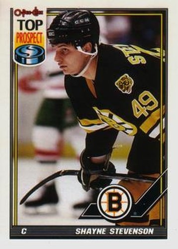 #121 Shayne Stevenson - Boston Bruins - 1991-92 O-Pee-Chee Hockey