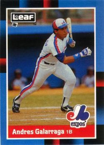#121 Andres Galarraga - Montreal Expos - 1988 Leaf Baseball