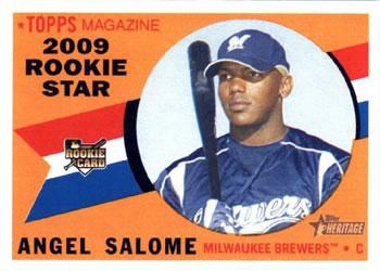 #121 Angel Salome - Milwaukee Brewers - 2009 Topps Heritage Baseball