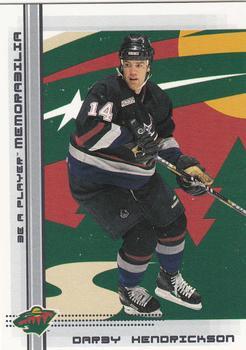 #121 Darby Hendrickson - Minnesota Wild - 2000-01 Be a Player Memorabilia Hockey
